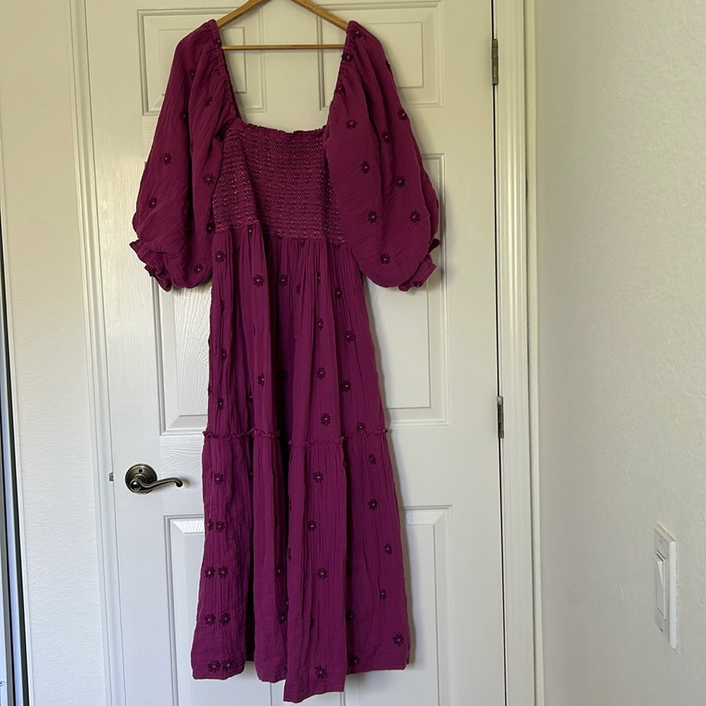 Free People Dahlia Embroidered Maxi Dress Size XL